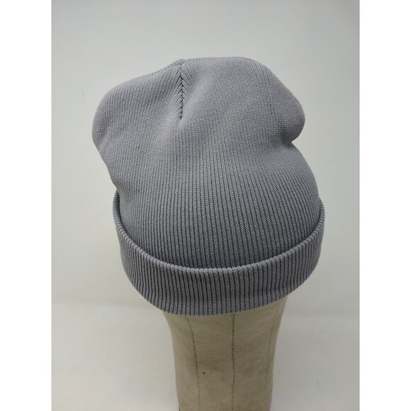 Indiana Beanie Hat Gray Embroidered Spell Out Logo Knit Soft - Picture 6 of 9